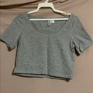Gray Crop Top
